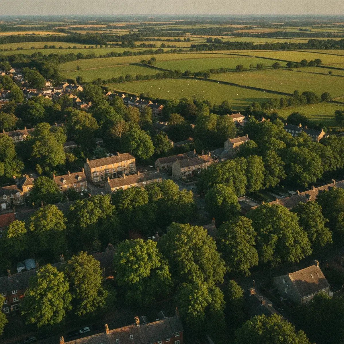 Ponteland's tree-lined streets and green spaces