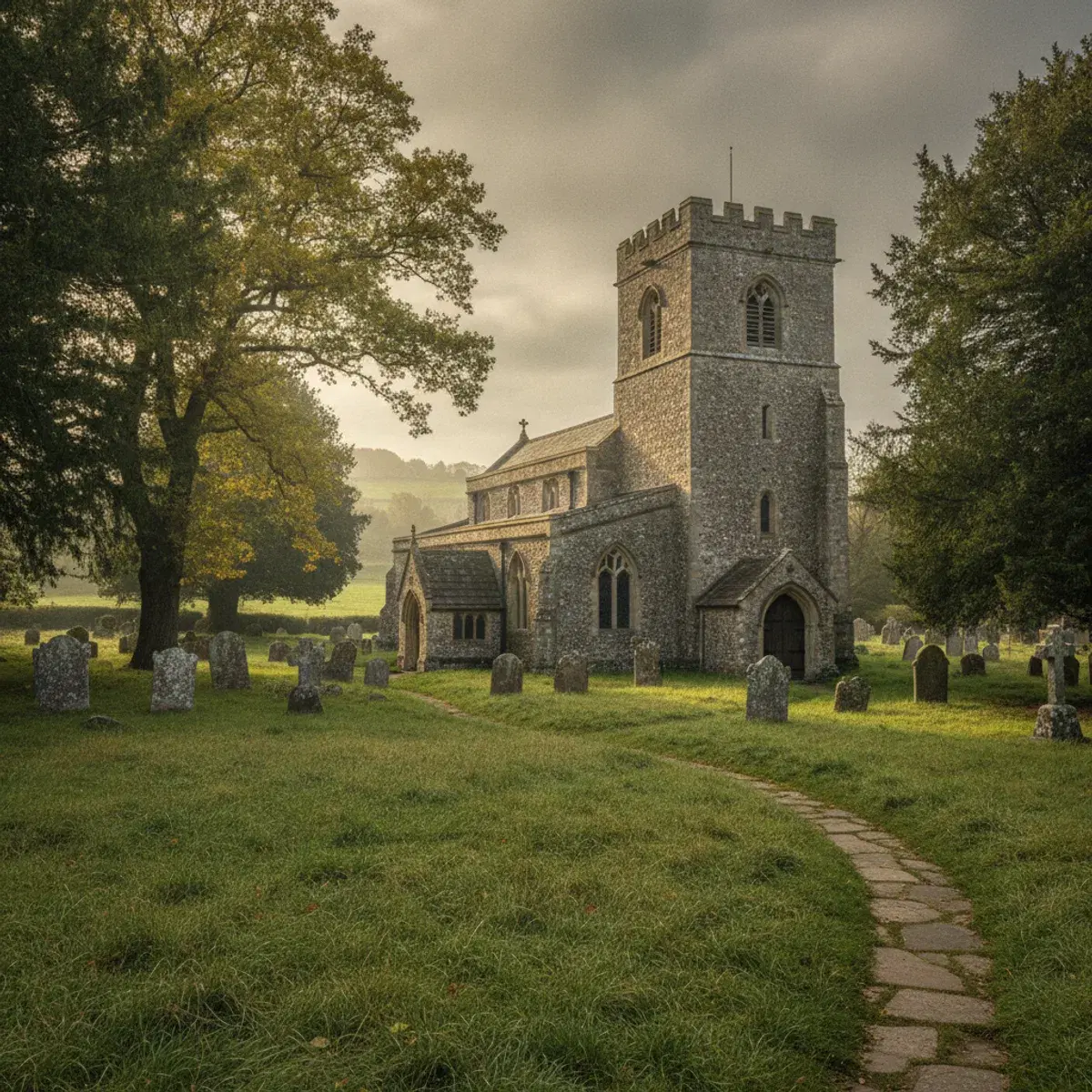 The historic heart of Ponteland — a traditional Northumberland stone church